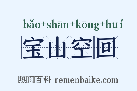 宝山空回是什么意思的图片
